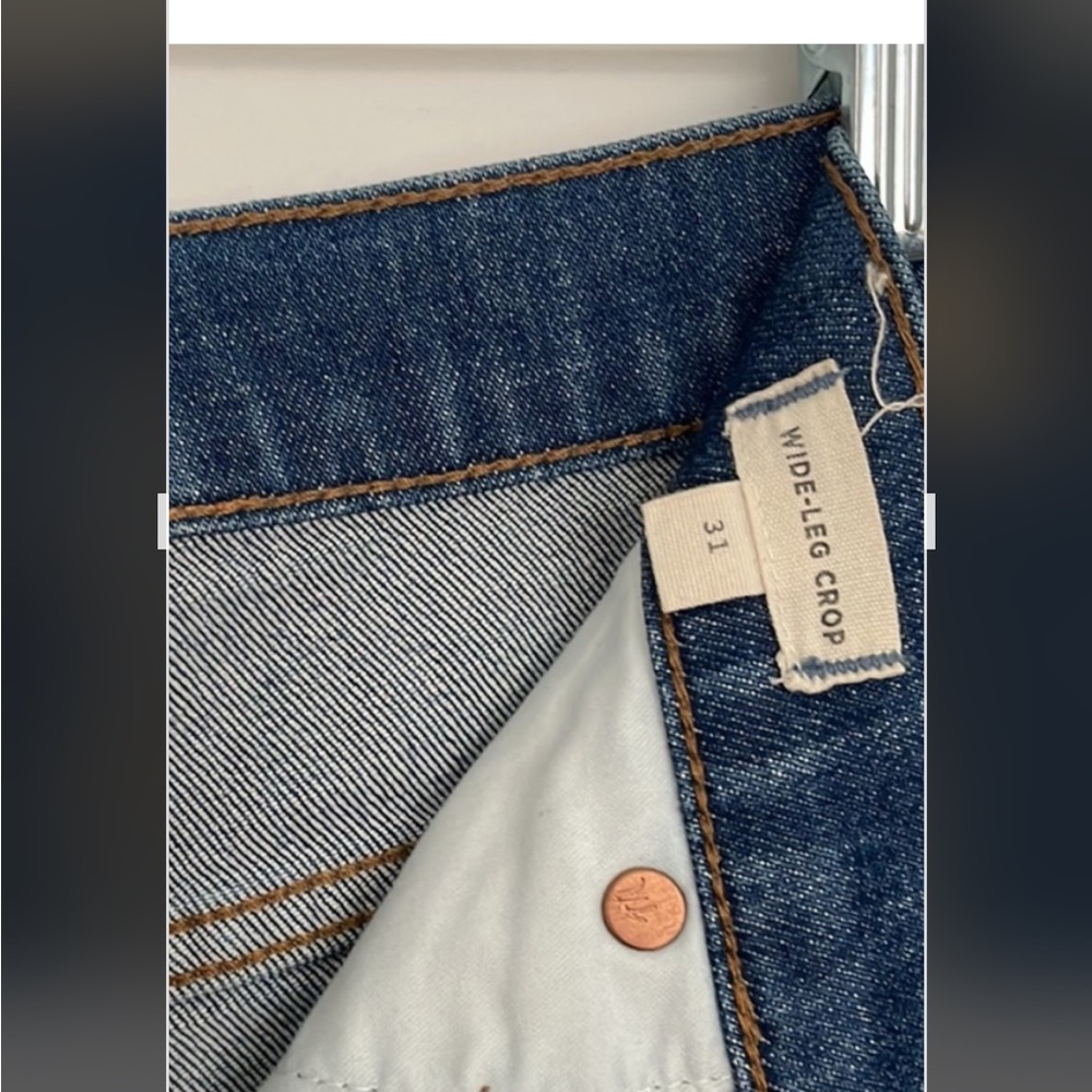 Madewell perfect wide leg crop jean